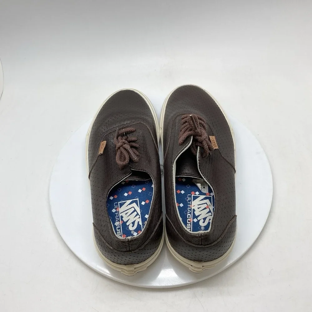 Vans Sneakers Mens 8 Era Decon‎ 721454 Brown Leather Ultracush Casual Shoes